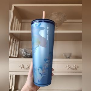 Starbucks Blue Floral Soft Touch Tumbler